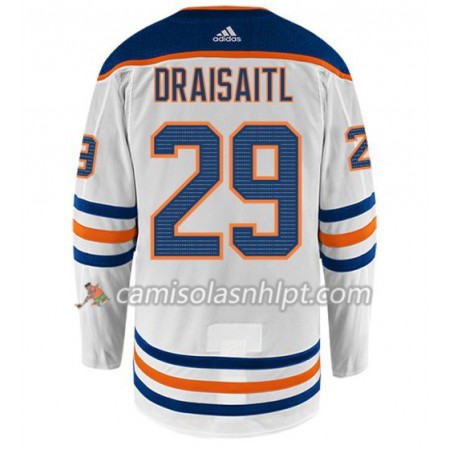 Camisola Edmonton Oilers LEON DRAISAITL 29 Adidas Branco Authentic - Homem